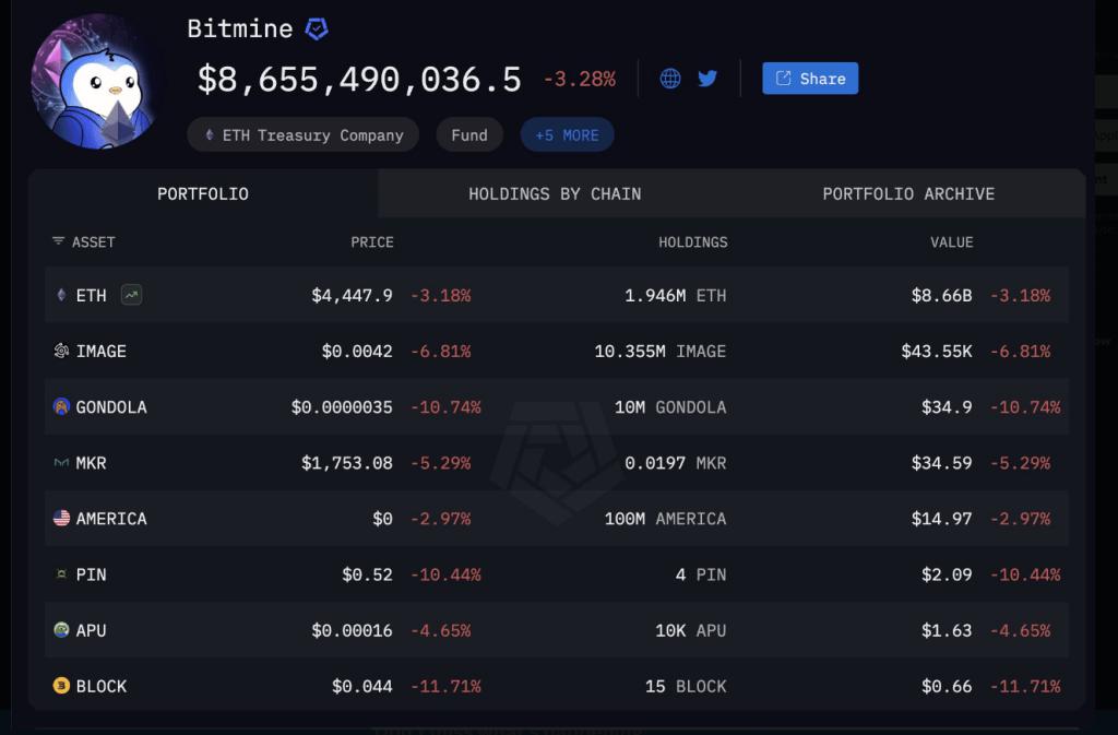 Bitmine以7000万美元收购以太坊，显示出不断增长的兴趣