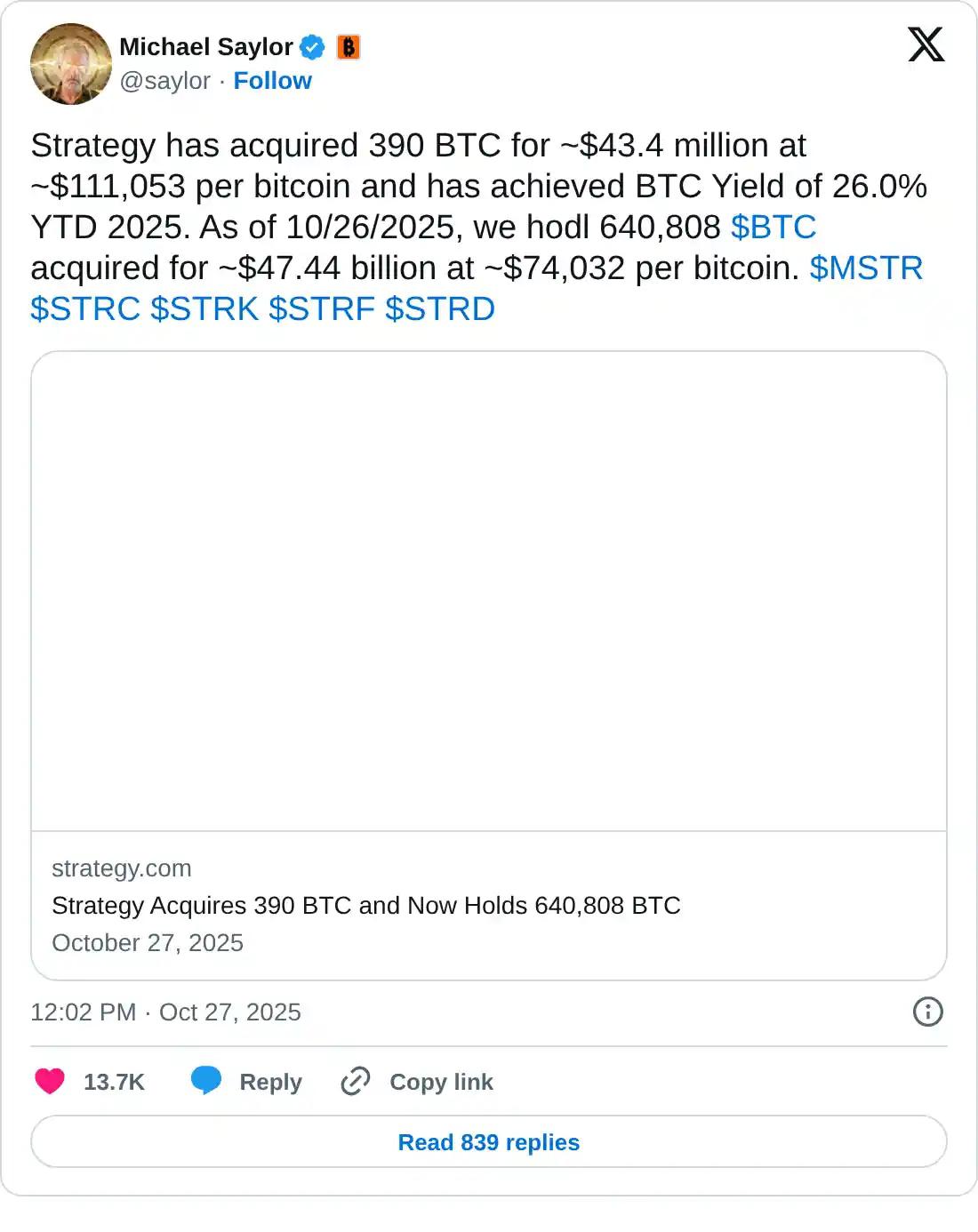 比特币价格预测：BTC 在新一轮机构增持潮中保持在114,000美元以上